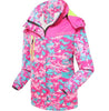Kids Outdoor Hooded waterproof mountaineering print